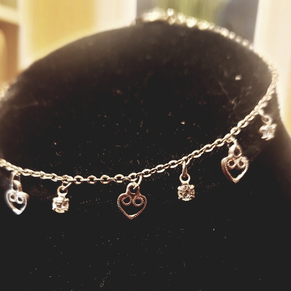 Vintage charm bracelet stamped Korea